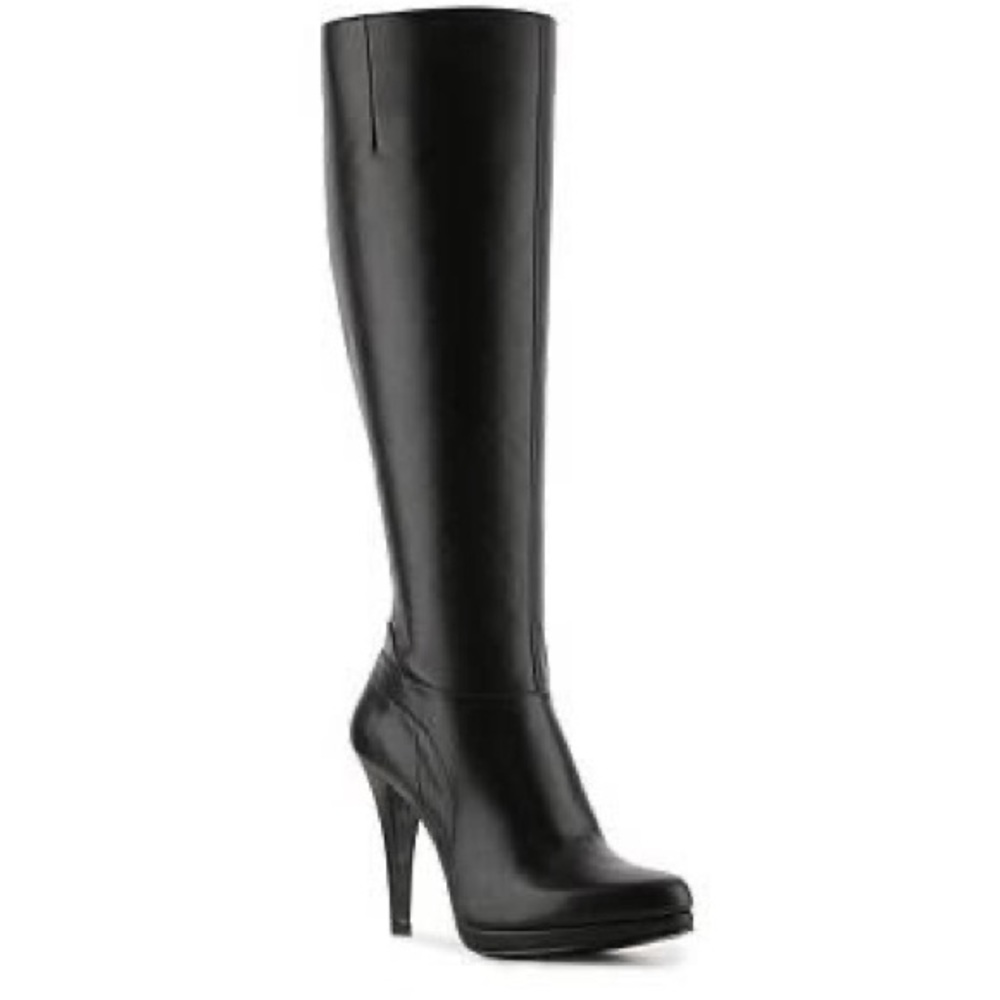 Nine West Retta Black Knee Heeled Boots